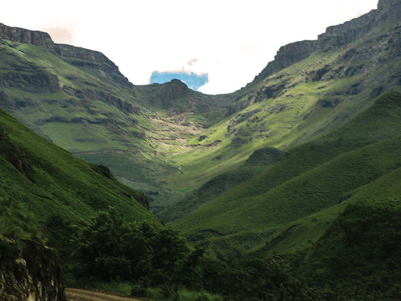 Backpacking to Sani Pass and the road to the top. 